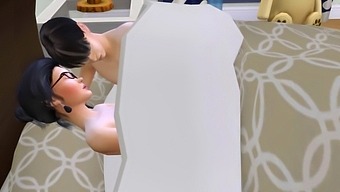Asian Brother'S Secret Late-Night Visit To His Sister'S Room Following Solo Play On Computer - Family Affair