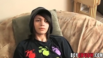 Beautiful Young Gay Man Pleasures Himself During A Sexual Interview