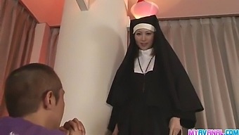 A Sinful Nun Engages In Anal Sex With Rika Sakurai In A Hardcore Scene