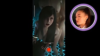 Hd Porn: Tifa Final Fantasy Threesome With A Solo Masturbation