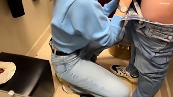 Amateur Babe Takes A Real Creampie In Jeans Fitting Room