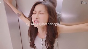 Asian Petite Gets Unexpectedly Fucked And Creampied In Elevator
