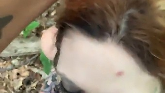 Interracial Couple Caught In The Woods While She Pleads For Hardcore Sex
