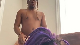 Purple-Haired Submissive Receives Rough Penetration From Dominant Partner