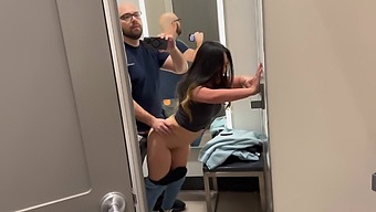 Steamy Rendezvous With Asian Cutie In The Dressing Room Of Target Store
